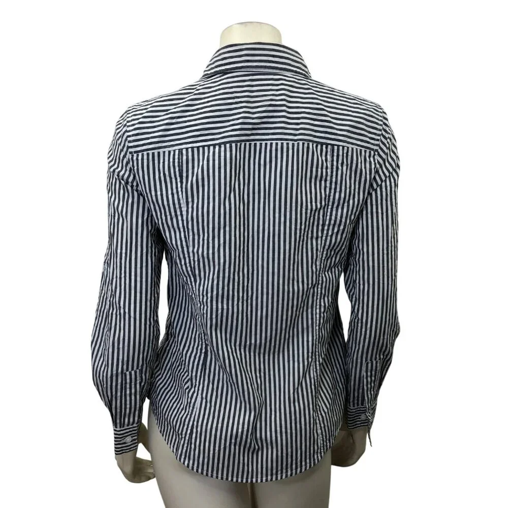 Michael‎ Kors Womens Striped Button-Down Shirt With Pockets Size P/M